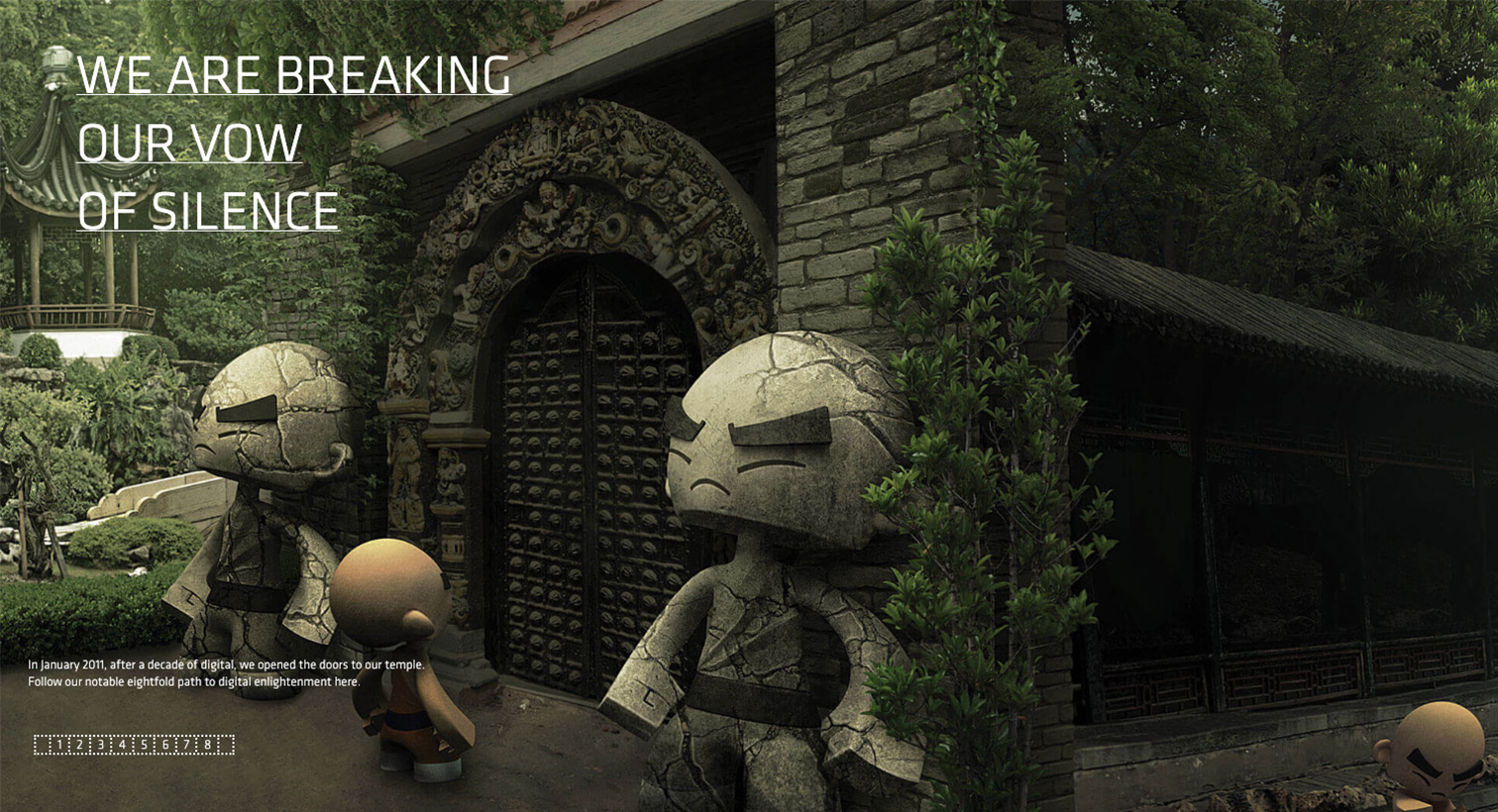 Screenshot Frontend Monks challenge website